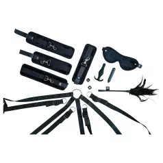 Sei Mio - kit bondage para cama - tiras ajustáveis - preto