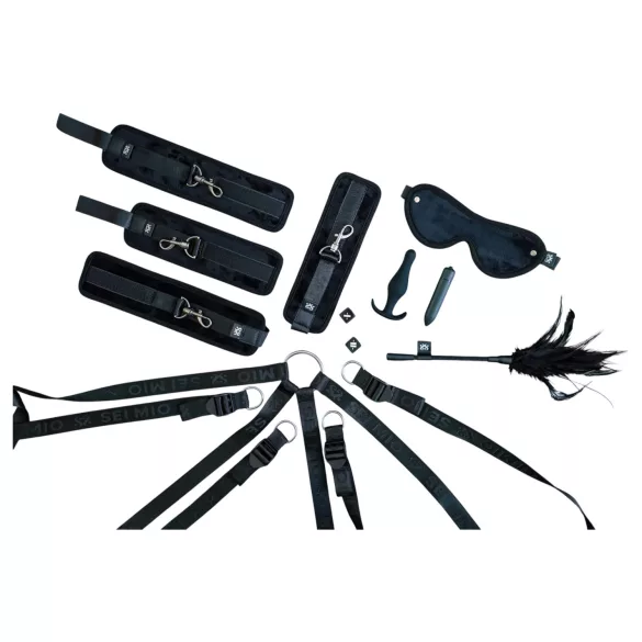 Sei Mio - kit bondage para cama - tiras ajustáveis - preto