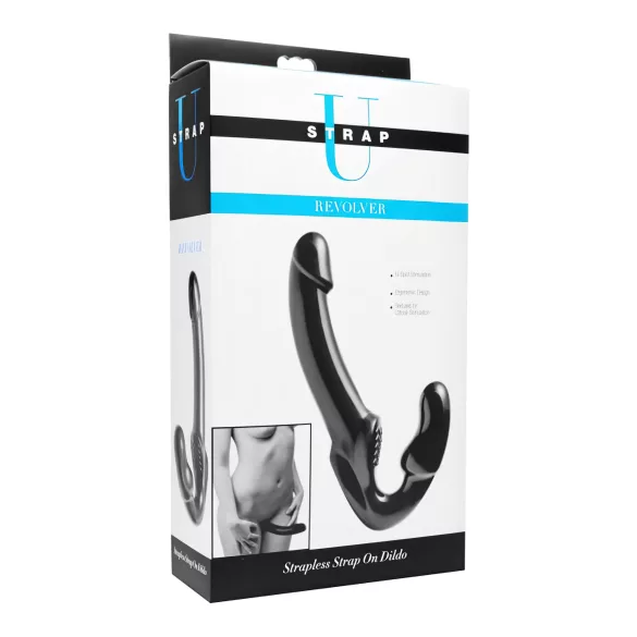 Strap U Revolver - dildo com cinta sem alça - preto