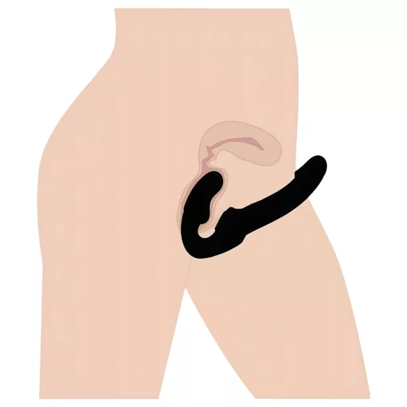 Strap U Revolver - dildo com cinta sem alça - preto