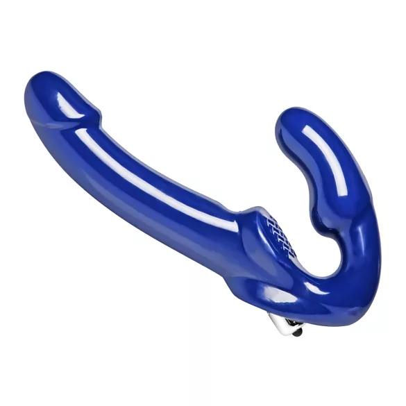 Strap U Revolver II - vibrador com cinta dupla penetração - silicone azul