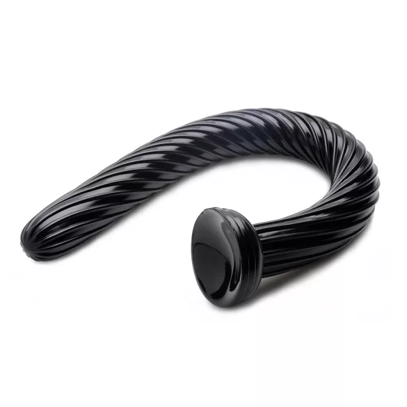 Hosed - Dildo anal com ventosa - Espiral flexível - Preto - 19 cm