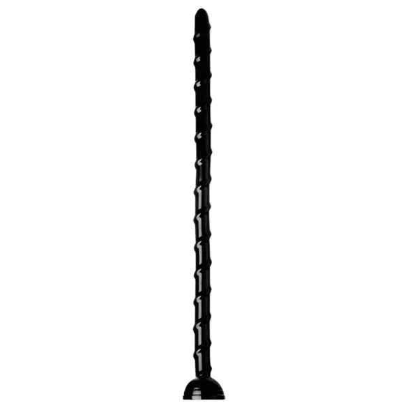 Hosed Swirl - consolador anal fino - silicone preto - 18 cm