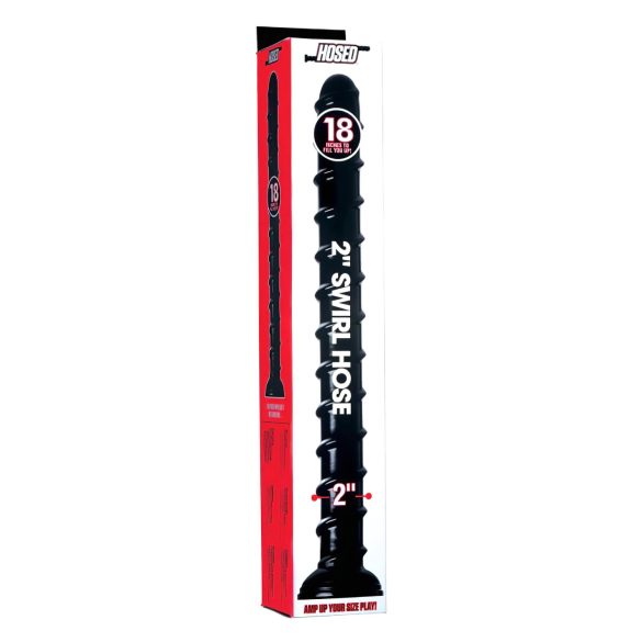 Serpente Anal Vortex Flexível 18 - dildo anal (preto)