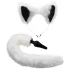 TAILZ - plug anal cauda de raposa com tiara - preto e branco
