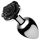 Plug Anal Black Rose - Elegância em Metal (Prateado-Preto)