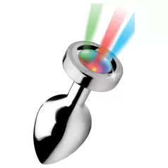 Booty Sparks - plug anal luminoso - médio - prata