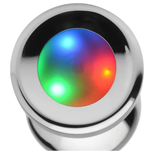 Booty Sparks - plug anal luminoso - grande - prata