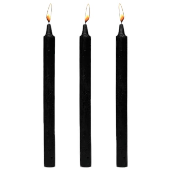 Dark Dippers Fetish - Conjunto de Velas de Cera Negra (3 unid.)