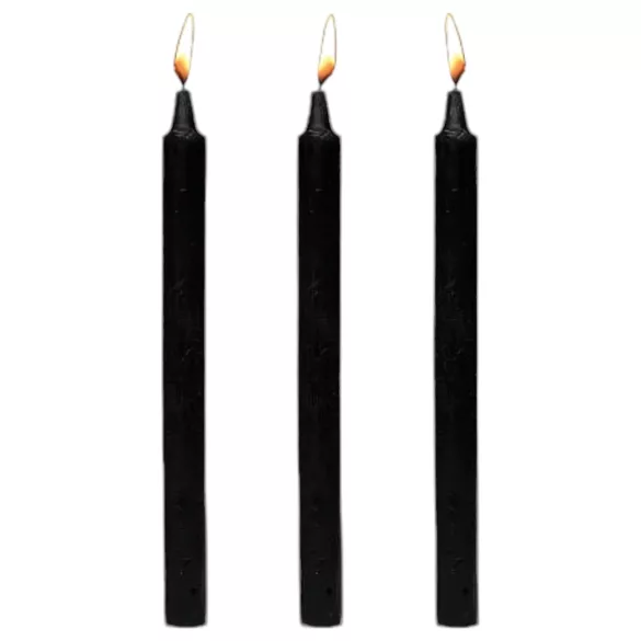 Dark Dippers Fetish - conjunto de velas corporais de parafina (preto, 3 un.)