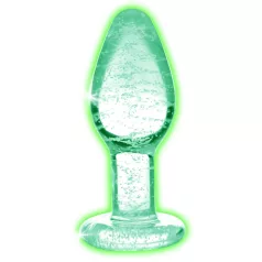   Booty Sparks - plug anal pequeno - vidro luminoso - transparente