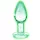 Booty Sparks Glow in the Dark S - plug anal de vidro (transparente)
