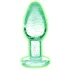 Booty Sparks Glow in the Dark S - plug anal de vidro (transparente)