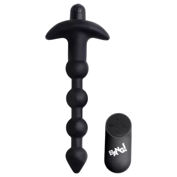 Bang! - vibrador anal recarregável com controle remoto (preto)