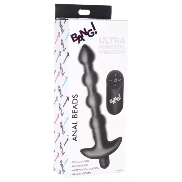 Bang! - vibrador anal recarregável com controle remoto (preto)
