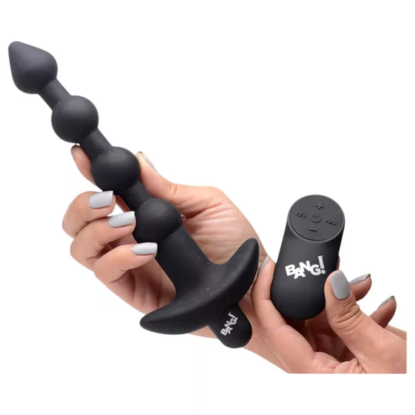 Bang! - vibrador anal recarregável com controle remoto (preto)