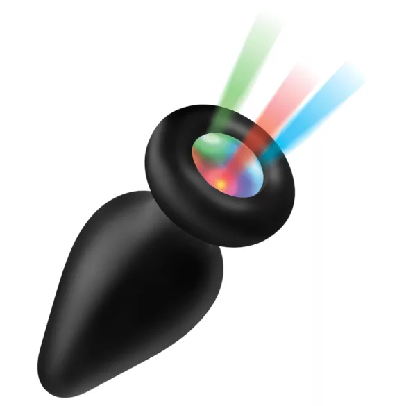 Booty Sparks - plug anal luminoso - silicone preto