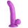 XR Brands POP - Dildo com ventosa e escroto - 19 cm (roxo)