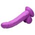 XR Brands POP - Dildo com ventosa e escroto - 19 cm (roxo)
