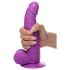 XR Brands POP - Dildo com ventosa e escroto - 19 cm (roxo)