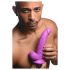 XR Brands POP - Dildo com ventosa e escroto - 19 cm (roxo)