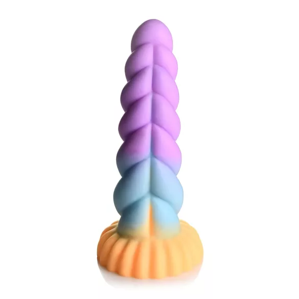 Creature Cocks Mystique - dildo unicórnio - 21cm - roxo e amarelo