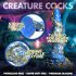 Tentáculo da Criatura Kraken - Dildo Espiral - 21cm (dourado-azul)