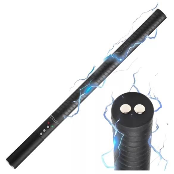 Zeus - estimulador elétrico íntimo recarregável - preto
