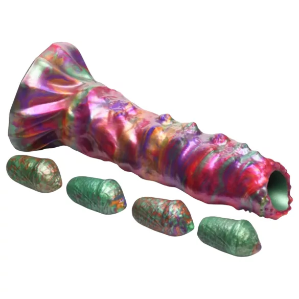 Creature Cocks Larva - ovipositor dildo alienígena - silicone arco-íris