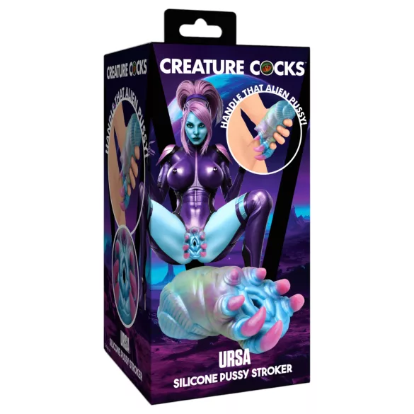 Creature Cocks Ursa - masturbador alienígena feminino - silicone azul rosa