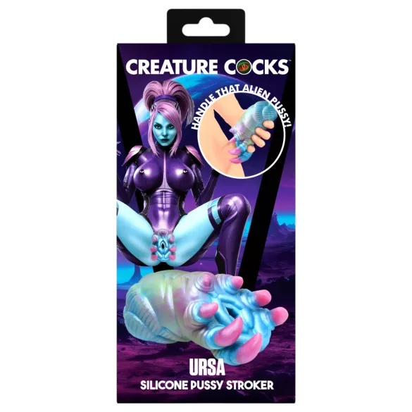 Creature Cocks Ursa - masturbador alienígena feminino - silicone azul rosa