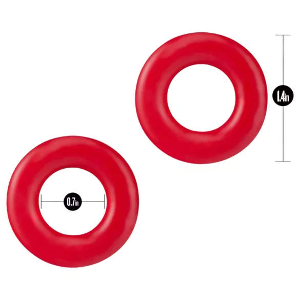 Stay Hard - anel peniano kit - silicone vermelho