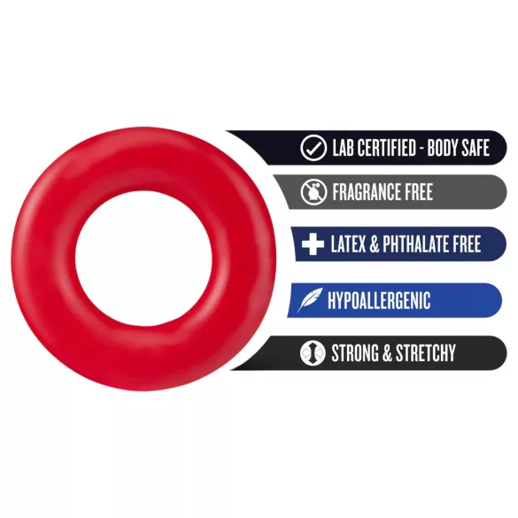 Stay Hard - anel peniano kit - silicone vermelho