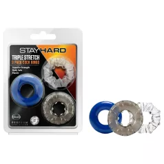   Stay Hard - kit de anéis penianos variados - 3 unidades colorido