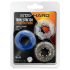Conjunto de anéis penianos Stay Hard - 3 cores diferentes