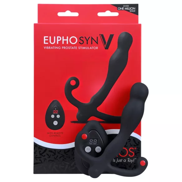 Aneros Eupho Syn V - vibrador de próstata com controlo remoto (preto)