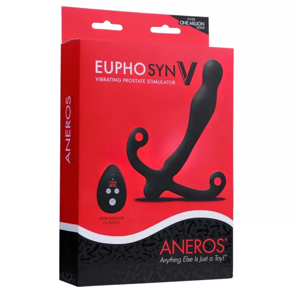 Aneros Eupho Syn V - vibrador de próstata com controlo remoto (preto)