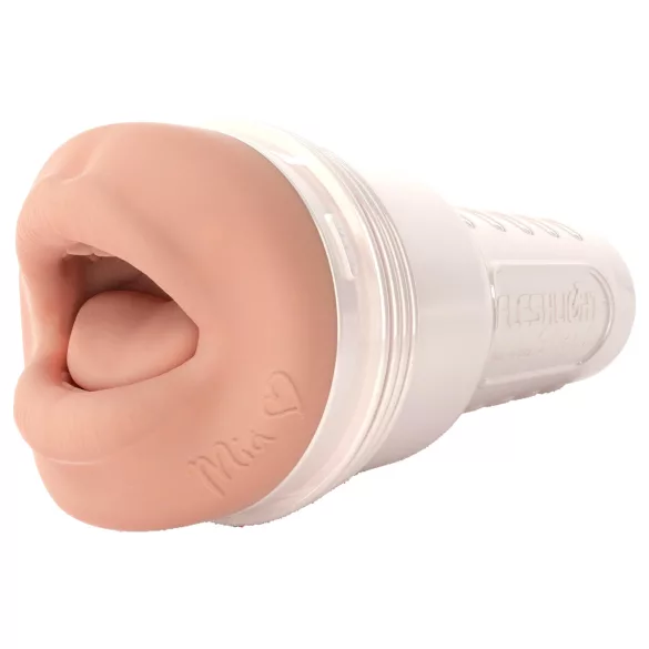 Fleshlight Mia Malkova - masturbador oral realista - cor natural