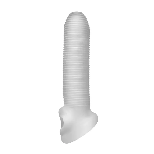 Fat Boy Micro Ribbed - capa peniana texturizada - 17cm - branco