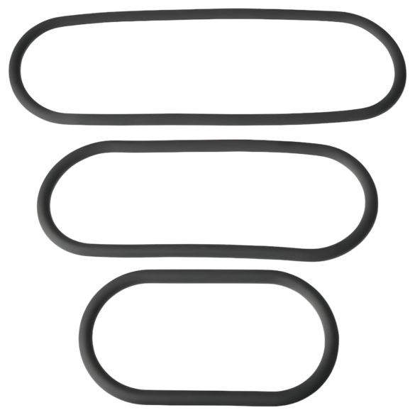 Conjunto Slim Wrap - aneis penianos finos - preto (3pcs)