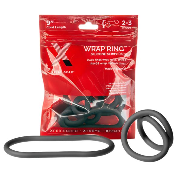 Encaixe Perfeito Slim Wrap 9 - anel peniano fino - preto (22cm)