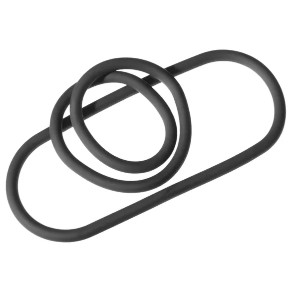 Perfect Fit Slim Wrap 9 - anel peniano fino - silicone preto 22cm