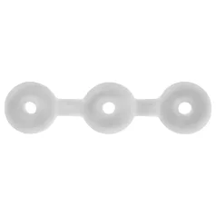 Perfect Fit Triple - anel peniano triplo - silicone branco