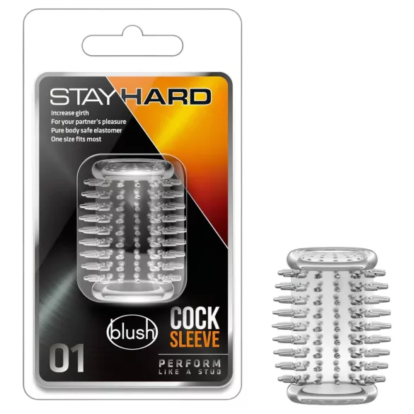 Stay Hard - anel peniano com textura - transparente