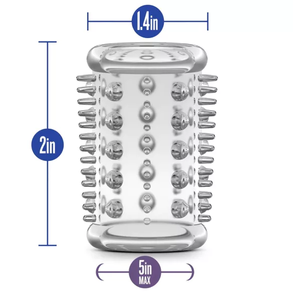 Stay Hard - anel peniano com pontas estimuladoras - silicone transparente
