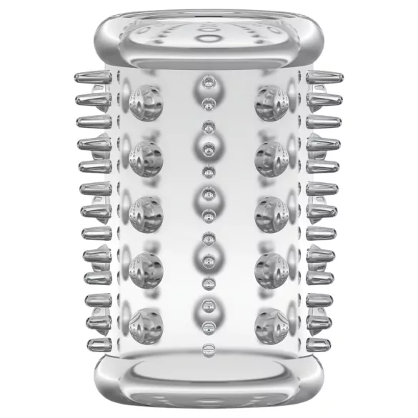 Stay Hard - anel peniano com pontas estimuladoras - silicone transparente