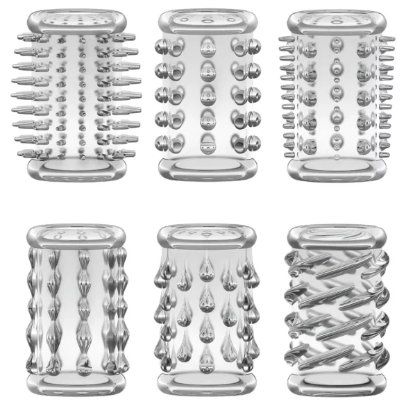 Stay Hard - anel peniano kit - transparente (6 unidades)