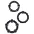 Conjunto de anéis para pénis Stay Hard (preto)