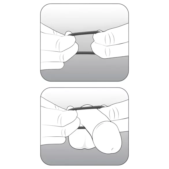 Stay Hard - anel peniano kit - silicone preto