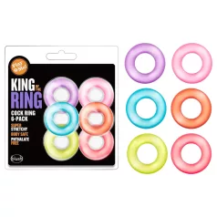   King of the Ring - anel peniano kit - cores sortidas (6 unidades)